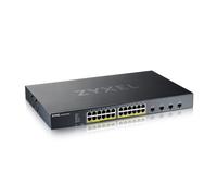 Zyxel Nebula Switch PoE + Smart Managed Ethernet 24 porte Gigabit con 375 Watt Budget e 4 slot SFP + 10G, modalità Cloud ibrida [XGS1935-28HP]