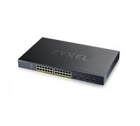 Zyxel Nebula Switch PoE + Smart Managed Ethernet 24 porte Gigabit con 375 Watt Budget e 4 slot SFP + 10G, modalità Cloud ibrida [XGS1935-28HP]