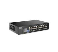 Zyxel Switch di Rete 16 Porte | Switch Gigabit Ethernet Non Gestito | 16 Porte GbE | DIP Commutabile | Senza Ventola | Kit di Montaggio a Parete e su Rack Inclusi | GS1100-16S