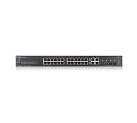 Zyxel Switch gestito di Layer 2, 24 porte Gigabit Ethernet - Design senza ventola con 4 porte Gigabit combo e modalità ibrida su cloud [GS2220-28]