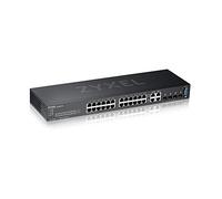 Zyxel Switch gestito Gigabit Ethernet Layer-2 a 24 porte | Design senza ventola | 4 porte combo Gigabit | Modalità cloud ibrido [GS2220-28]