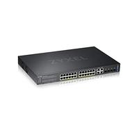 Zyxel Switch gestito PoE+ di Layer 2, 24 porte Gigabit Ethernet con budget da 375 W e 4 porte Gigabit combo e modalità ibrida su cloud [GS2220-28HP]