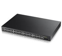 Zyxel 48-porte Gigabit Switch | Gestione Smart | Montaggio in rack con 2 porte SFP | VLAN, IGMP, QoS | Garanzia a vita [GS1900-48]