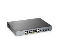 SWITCH ZYXEL GS1350-18HP NebulaFlex Switch Managed per CCTV 16p Gigabit PoE (250W) 2p Combo Gigabit Uplink MngCloud 1Y - Nouvo