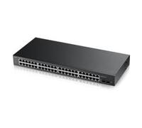 Zyxel 48-porte Gigabit Switch | Gestione Smart | Montaggio in rack con 2 porte SFP | VLAN, IGMP, QoS | Garanzia a vita [GS1900-48]