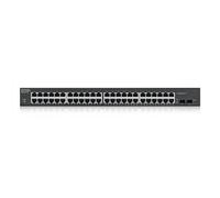 Zyxel 48-porte Gigabit PoE Switch | Gestione Smart | Montaggio in rack | 48 porte PoE+ con budget da 170 W e 2 porte SFP | VLAN, IGMP, QoS| Garanzia a vita [GS1900-48HP]