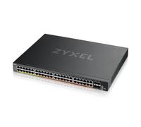 Zyxel Switch PoE a 52 porte | 16 x 2,5 GbE, 32 x 1 GbE PoE++, 4 x 10 G SFP+ | Switch ad accesso multi-Gig-L3 gestito cloud | Doppia alimentazione AC 960 W/DC 2400 W [XMG2230-52HP]