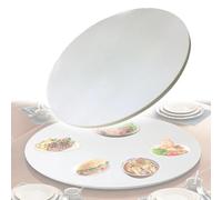 ZYXQQJ Lazy Susan Piatto Girevole In Legno Da Tavolo Da Pranzo 50 60 70 80 90 100 Cm Tondo Supporti Girevoli Da Piano Tavolo(White,50cm/20in)