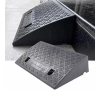 ZYXQQJ Rampa Carrabile Portatile Rampa di Accesso in Gomma Rampa per Sedia A Rotelle 3-19cm Rampa di Marciapiede, Nero/Giallo(Black,50x22x5cm)