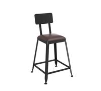 ZYYANSHOP Sgabello da Bar Small with Backrest Leather Seat Without Iron Bar Stool Restaurant High Stools