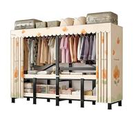 ZYYLIVR Guardaroba In Stoffa Per Camera Singola,Armadio Pieghevole In Metallo,Guardaroba Pieghevole Per Camera,Appendiabiti Organizer Per Carichi Pesanti,Autoportante Per Appendere Vestiti(170x180cm)