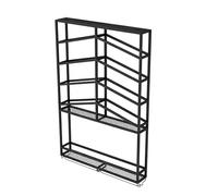 ZYYLIVR Portabottiglie Da Vino A Parete,portabicchieri Da Liquore Industriale Galleggiante,Metallo Porta Vino,scaffale Da Appendere,Portabottiglie Con Ripiano Espositivo,Per Bar(Black)