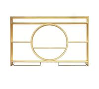 ZYYLIVR Portabottiglie Tondo da Parete, 3 Livelli Espositore Per Vino, Metallo Porta Bottiglie di Vino con Porta Calici, per Cucina, Sala Pranzo, Cantina(Gold,160 * 80cm/63 * 31.5in)