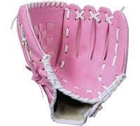 ZYYRSS Guanto da baseball Guanti da battuta sportivi con guanti da softball per lanciatore di ispessimento in morbida pelle sintetica PU 12,5 pollici per giovani adulti Guanto per mano sinistra (Rosa)