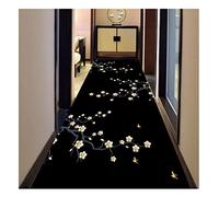 ZYYWX Runner rug Carpet Moquette in Stile Cinese Black Plum Blossom Runner, tappetini for Il corridoio dell'Hotel Corridoio, può Essere Tagliato a volontà (Size : 80x300cm)