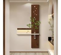 ZYZSY Decorazione Murale 3D con Luce LED, Decorazione Murale con Piante Artificiali, Dipinti murali Cinesi per la casa, Ingresso, Corridoio, Camera da Letto(Brown,60 * 120cm/23.6 * 47in)