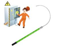 ZYZSY Gancio di Salvataggio Elettrico di Sicurezza del Corpo con Impugnatura Antiscivolo, Barra di trazione salvavita ad Alta Tensione, per emergenze(1m/3.3ft)