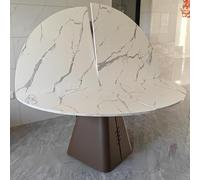 ZYZSY Piano tavolo rotondo pieghevole di grandi dimensioni, Tavolo per banchetti e catering senza gambe, design salvaspazio, ideale per cucina, sala da pranzo, uso(White 1,130cm/51.5in)