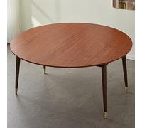 ZYZSY Solo piano rotondo pieghevole, Piano mobile in legno massello, design salvaspazio, senza gambe, per Banchetti, Cucine, Sala da Pranzo, Senza Gambe(Light Brown,130cm/51.2in)