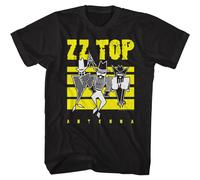 Zz Top Antenna 2 T-Shirt Manica Corta Adulto Girocollo Cotone Nera