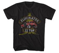 Zz Top - Eliminator - American Classici - Solido Nero Adulto T-Shirt