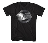Zz Top - Logo IN Metallo - Manica Corta - Adulti - T-Shirt