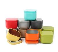 ZZABCDEGH Barattoli per Candele Barattoli portacandele Quadrati in Metallo da 50 ml, Confezione Multicolore 12 o 24 con Coperchio(Mixcolor,12pcs)