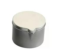 ZZABCDEGH Barattoli per Candele Candele Fai da Te in barattoli di Latta con beccuccio Nero e Argento da 1 oz a 6 oz 12 pz(6oz Silver)