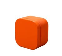 ZZABCDEGH Barattoli per Candele Candele Vuote Quadrate in Banda Stagnata 50ml Multicolor 55x55x43mm 12 Pz(Orange)