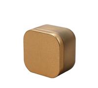 ZZABCDEGH Barattoli per Candele Candele Vuote Quadrate in Banda Stagnata 50ml Multicolor 55x55x43mm 12 Pz(Gold)