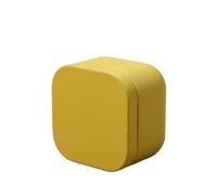ZZABCDEGH Barattoli per Candele Candele Vuote Quadrate in Banda Stagnata 50ml Multicolor 55x55x43mm 12 Pz(Yellow)