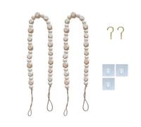 ZZABCDEGH Fermacurtaini Fermatenda for Tende in Corda di Perline Legno Multicolore, 2 Pezzi(Color 5)