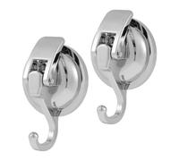 ZZABCDEGH Ganci a ventosa sottovuoto 2 ganci a ventosa multicolore 8,5x6x3,5 cm(Silver)