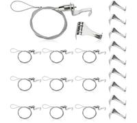 ZZABCDEGH Kit per appendere quadri Ganci Appendi Quadri In Acciaio Inossidabile Argento for Pareti Confezione Da 10