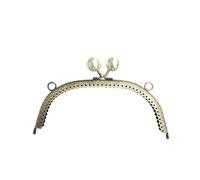 ZZABCDEGH Manici per borse Pochette Kiss Clasp Lock Frame(Silver 16.5cm)