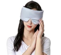 ZZABCDEGH Maschera per Dormire Maschera for Dormire in Seta di gelso Multicolore con Cinturino Regolabile for Il Sonno e la Meditazione in Viaggio(White)