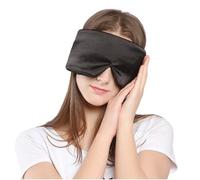 ZZABCDEGH Maschera per Dormire Maschera for Dormire Oscurante Doppio Strato di Seta Ampia Copertura for Gli Occhi Viaggio Multicolore(Black)