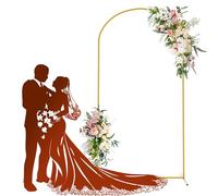 ZZABCDEGH Supporto per Arco Nuziale Cornice for fondale in Metallo for Arco Nuziale, Dimensioni Multiple(7.2ft(2.2m))