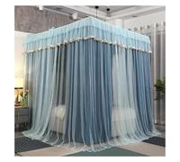 ZZABCDEGH Tenda per letto a baldacchino Bed Canopy Mosquito Net With Curtains For Beds Multicolor Multiple Sizes 3 Pcs(Blue,180 * 200 * 195Cm)