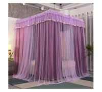 ZZABCDEGH Tenda per letto a baldacchino Bed Canopy Mosquito Net With Curtains For Beds Multicolor Multiple Sizes 3 Pcs(Purple,150 * 200 * 195Cm)