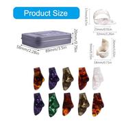 ZZALLL 10 Pezzi Plettri per Chitarra in celluloide Set di Liparite per Dita a plettro