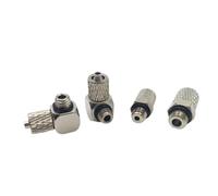 ZZAYGESY 10 mini filettatura maschio M3 M4 M5 M6 - Tubo dell'aria OD 3 mm, 4 mm, 6 mm, connettore pneumatico per tubo a vite passante rapido/raccordo a gomito (OD 4 mm - M4, PL)