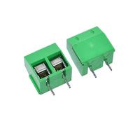 ZZAYGESY 100 terminali connettore a 3 pin con spaziatura P-CB, tipo vite di giunzione, KF301, rosso, blu, verde e nero. (3p Green,Iron Feet)