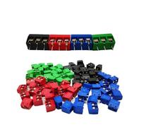 ZZAYGESY K-F301-2P 3P Raccordo a vite, tipo P-CB distanziato 5.0 terminali di connettore, terminale K-f301 Rosso, Blu, Verde, Nero (2P Black,Iron Feet)