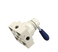 ZZAYGESY Valvola manuale a leva pneumatica a 4/3 vie, controllo del flusso manuale, 3 posizioni, 4 porte, K34R6-8D 4HV310-10(K34R6-8L, con regolazione 12 mm)