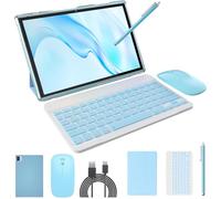 ZZB 2024 Più nuovo Tablet con Tastiera Tablet 2 in 1 8GB+64GB Tablet da 10 pollici e Custodia Mouse Stylus Film Game Android 13.0 Tablet PC 10.1 Schermo IPS Tableta Computer 8MP Doppia Fotocamera WiFi