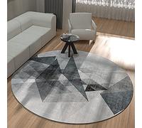ZZBBZZ-YJ Tappeti Rotondi 80 cm 100 cm 120 cm 140 cm 160 cm 180 cm 200cm Soggiorno del Salotto Divano tavolino tavola Tappeto Camera da Letto Comodino tappeti Tappetino da Yoga - Grigio