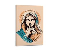 ZZBXSJ Stampa artistica da parete su tela astratta minimalista - Pop Art Vergine Maria poster tranquilla rappresentazione simbolica decorazione per la stanza poster 50 x 75 cm