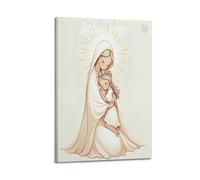 ZZBXSJ Stampa artistica da parete su tela astratta minimalista, poster minimalista con scritta "Virgin Mary" che abbraccia il bambino e il buongiorno, decorazione per la stanza, 20 x 30 cm