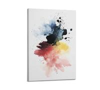 ZZBXSJ Stampe artistiche da parete astratte minimaliste su tela, poster astratto ad acquerello, decorazione da parete colorata per la stanza, 50 x 75 cm